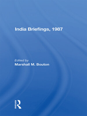 cover image of India Briefing, 1987